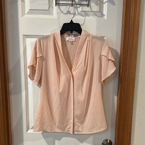 Calvin Klein Pink Puff Sleeve Blouse